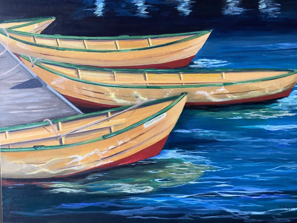Four Dory Boats in Lunenburg NS